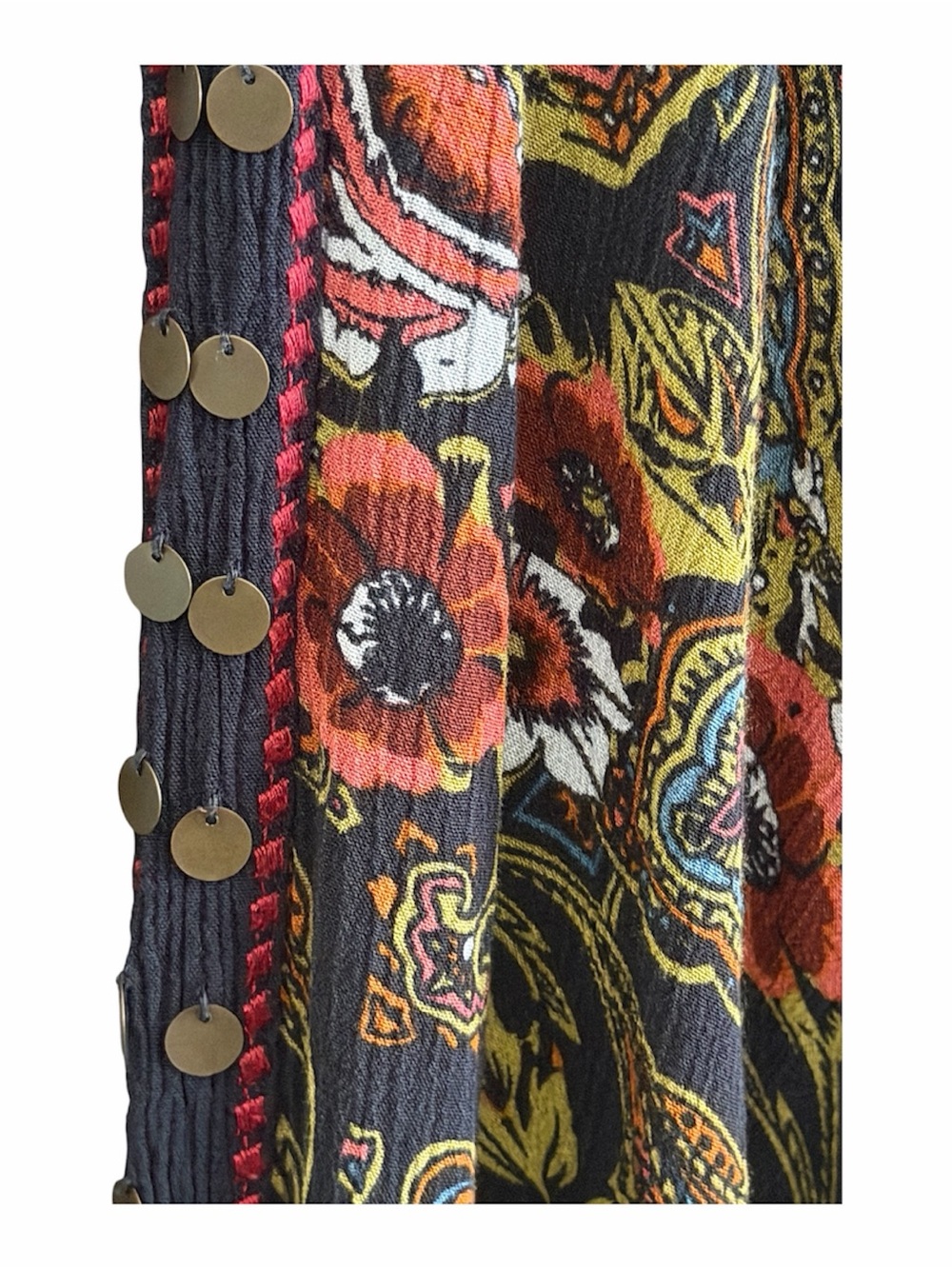 Curations Bohemian Floral Paisley Open-Front Kimono Jacket - Picture 6 of 9